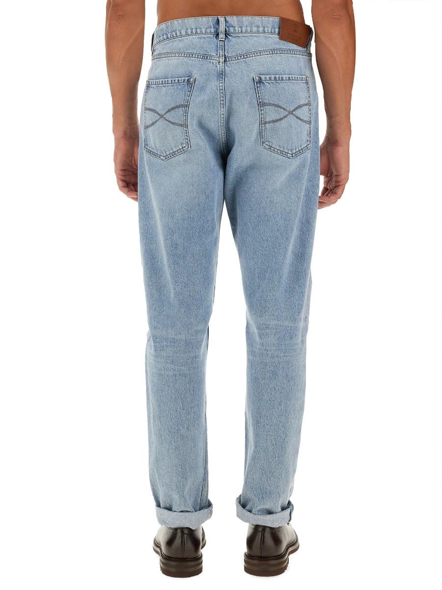 BRUNELLO CUCINELLI JEANS ICONIC FIT IN DENIM DI COTONE