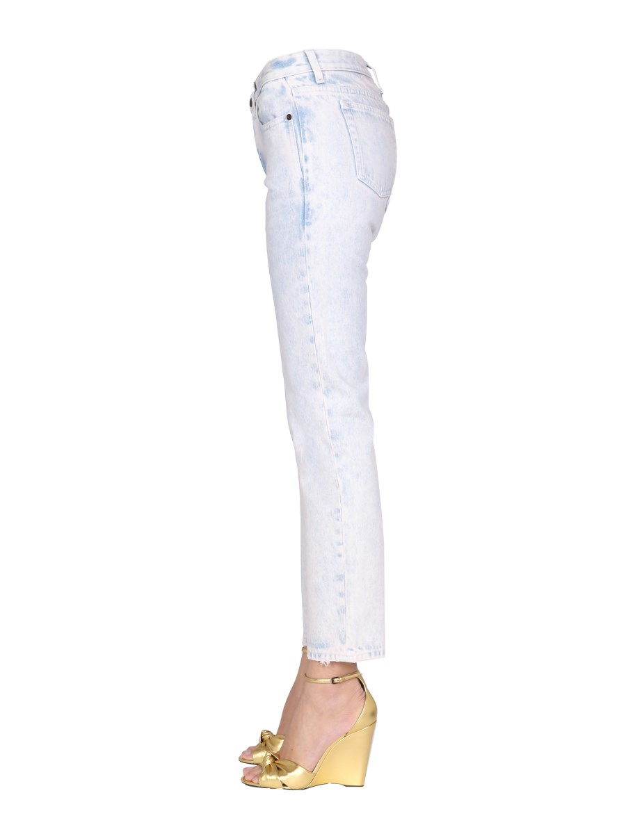 SAINT LAURENT JEANS IN DENIM DI COTONE A VITA BASSA