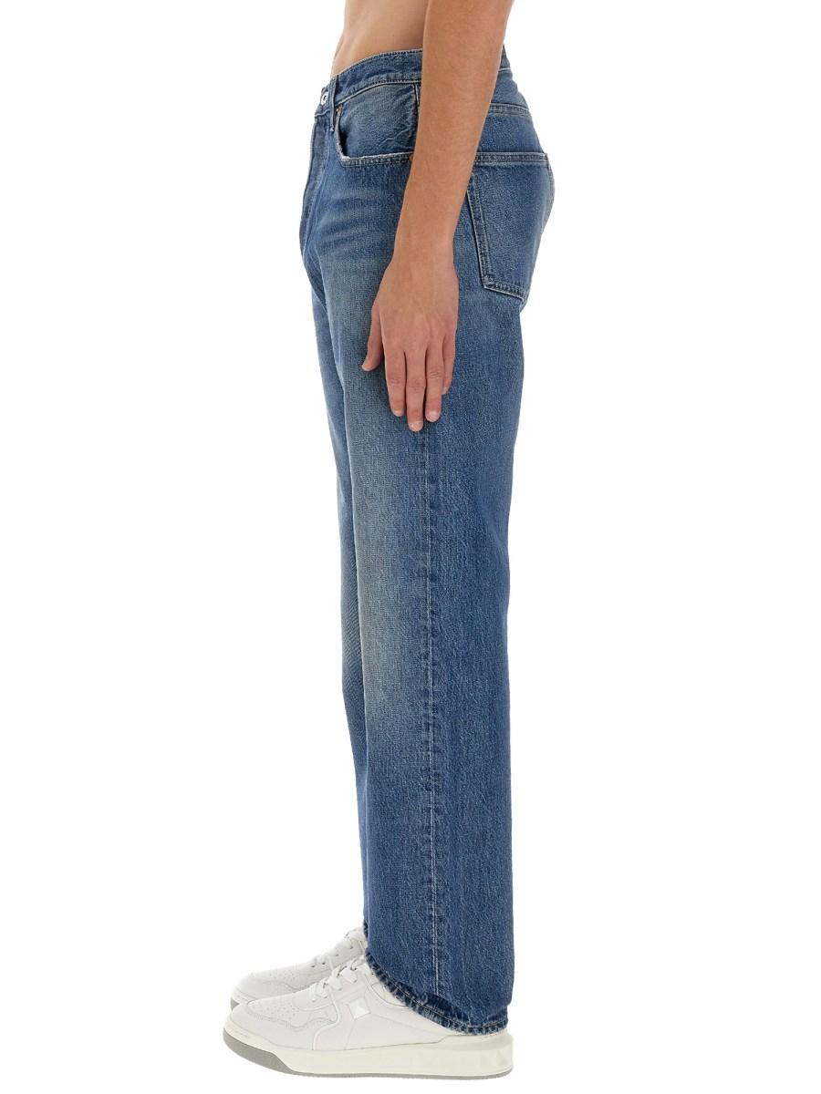 VALENTINO JEANS IN DENIM DI COTONE CON DETTAGLIO LOGO