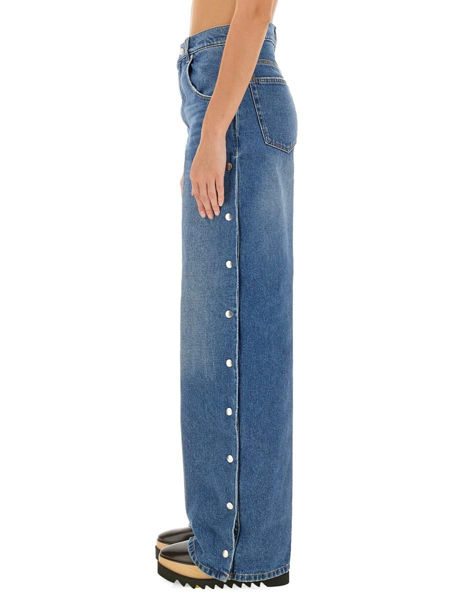 STELLA McCARTNEY JEANS LOOSE FIT IN DENIM DI COTONE