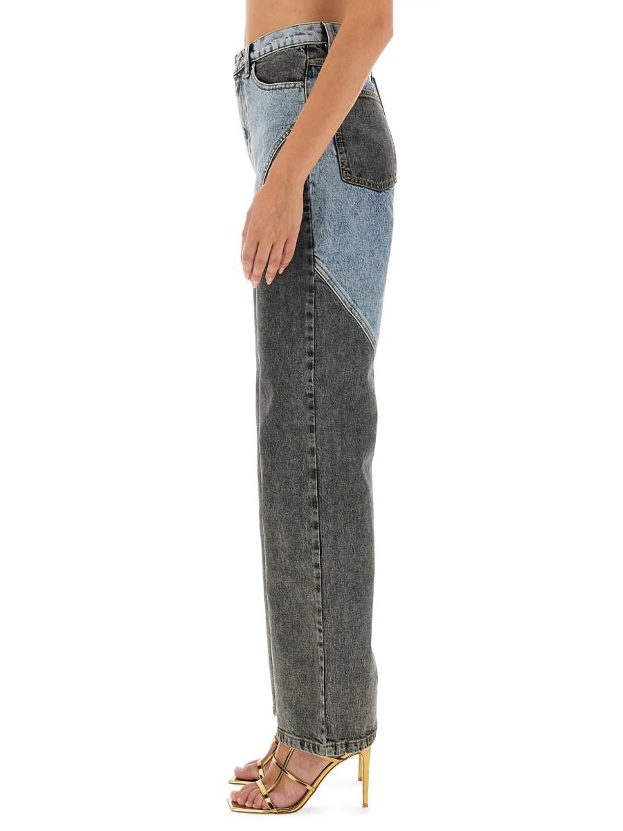 ROTATE BIRGER CHRISTENSEN JEANS PATCHWORK IN DENIM DI COTONE