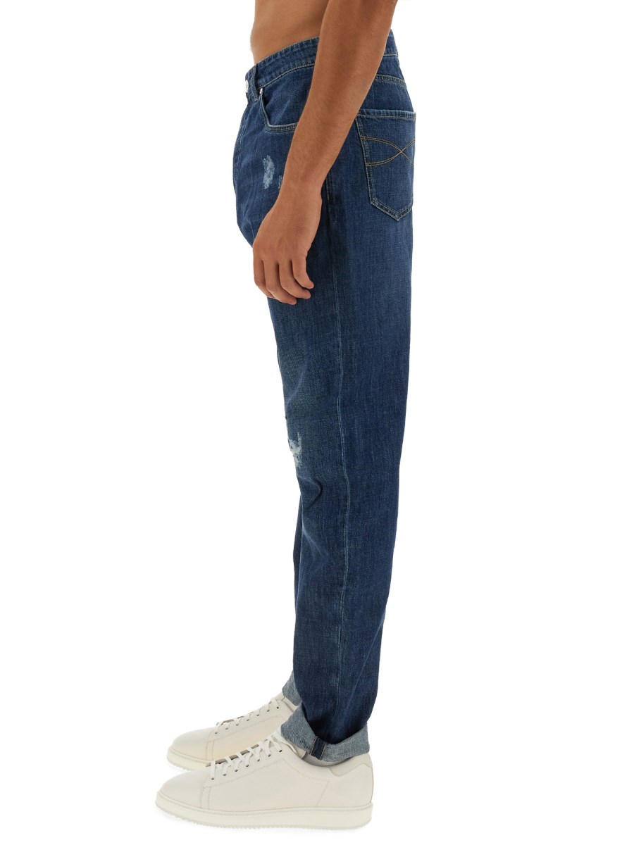 BRUNELLO CUCINELLI JEANS REGULAR FIT IN DENIM DI COTONE