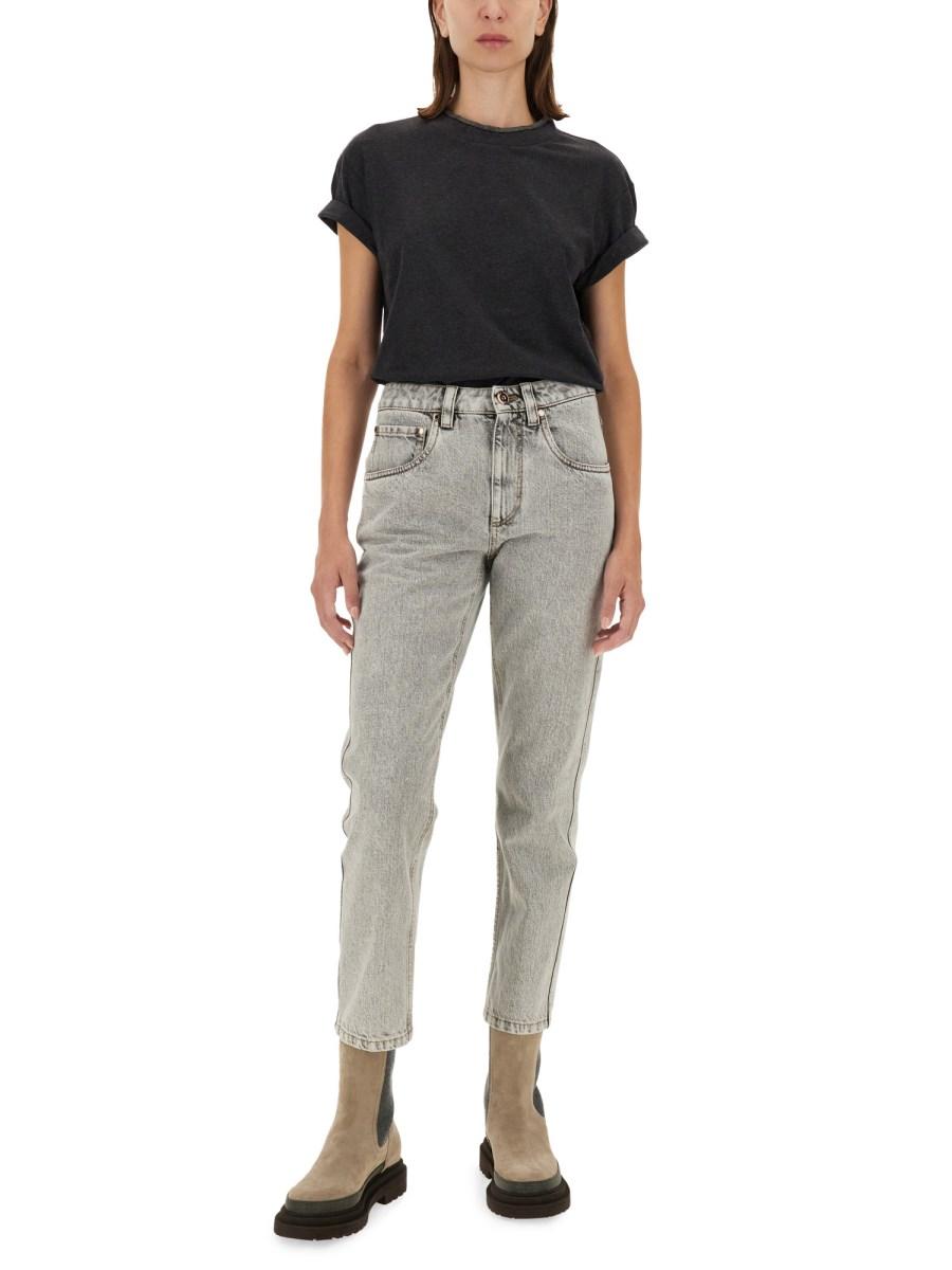 BRUNELLO CUCINELLI JEANS REGULAR FIT IN DENIM DI COTONE