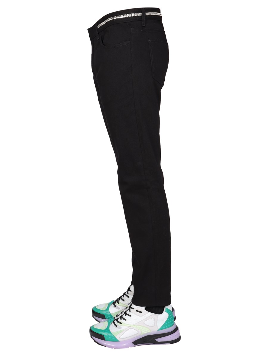GIVENCHY JEANS SLIM FIT IN DENIM DI COTONE CON DETTAGLI METALLICI