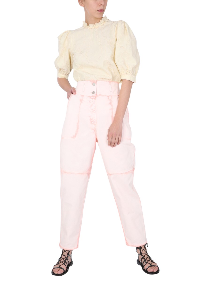 ALBERTA FERRETTI JEANS SLOUCHY FIT IN DENIM DI COTONE