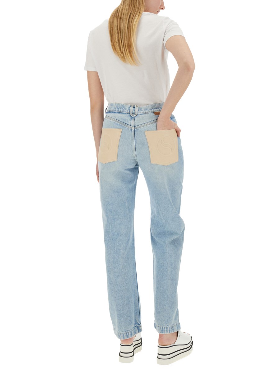 STELLA McCARTNEY JEANS STRAIGHT LEG IN DENIM DI COTONE