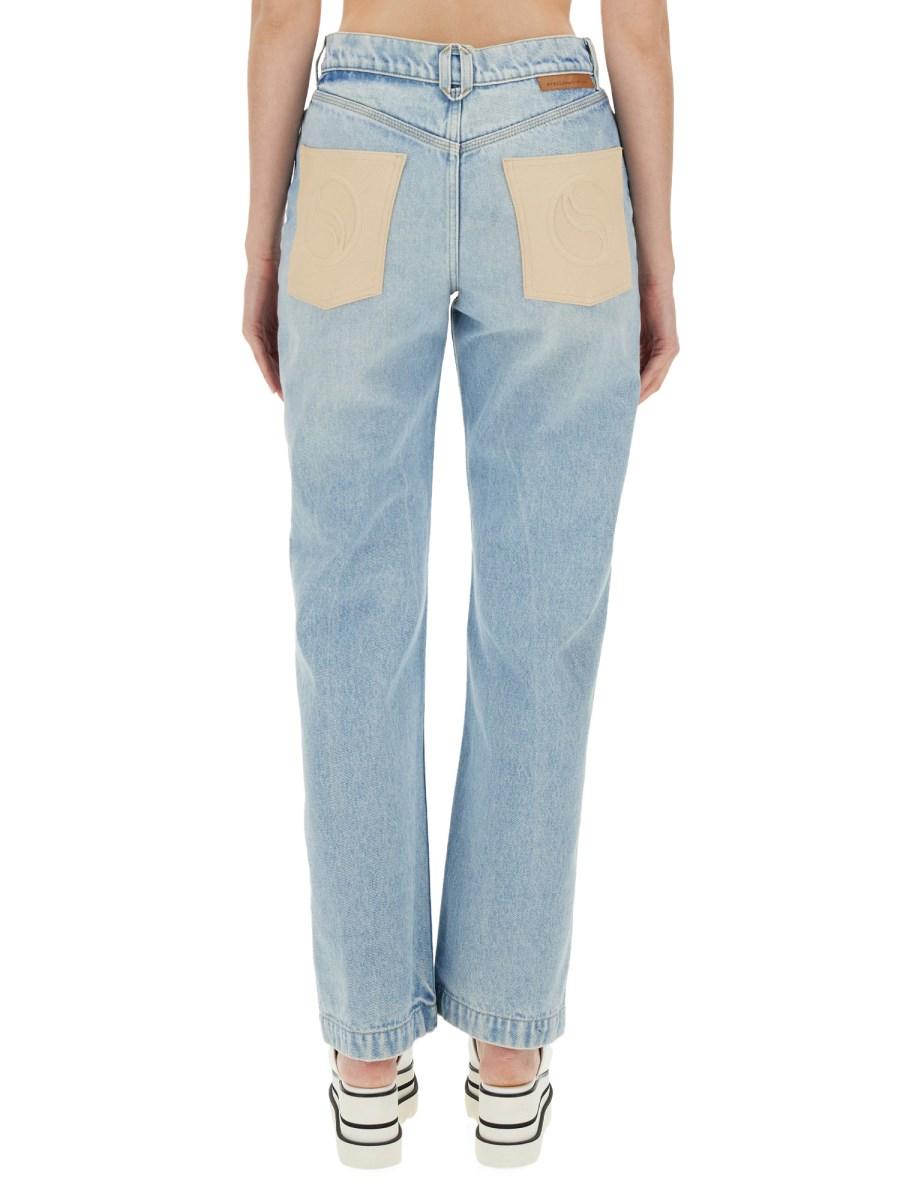 STELLA McCARTNEY JEANS STRAIGHT LEG IN DENIM DI COTONE