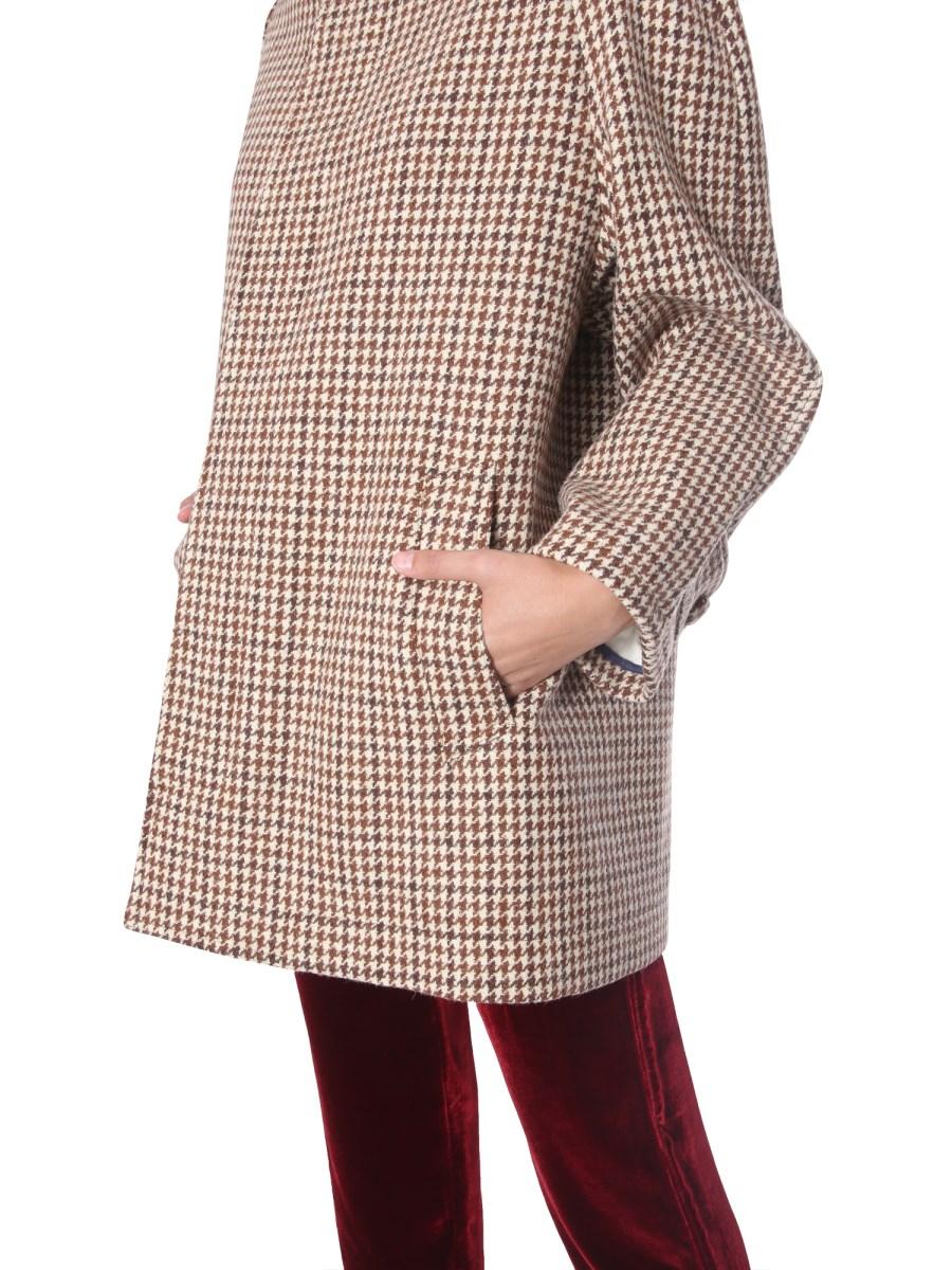 JEJIA CAPPOTTO IN LANA CON MOTIVO PIED DE POULE