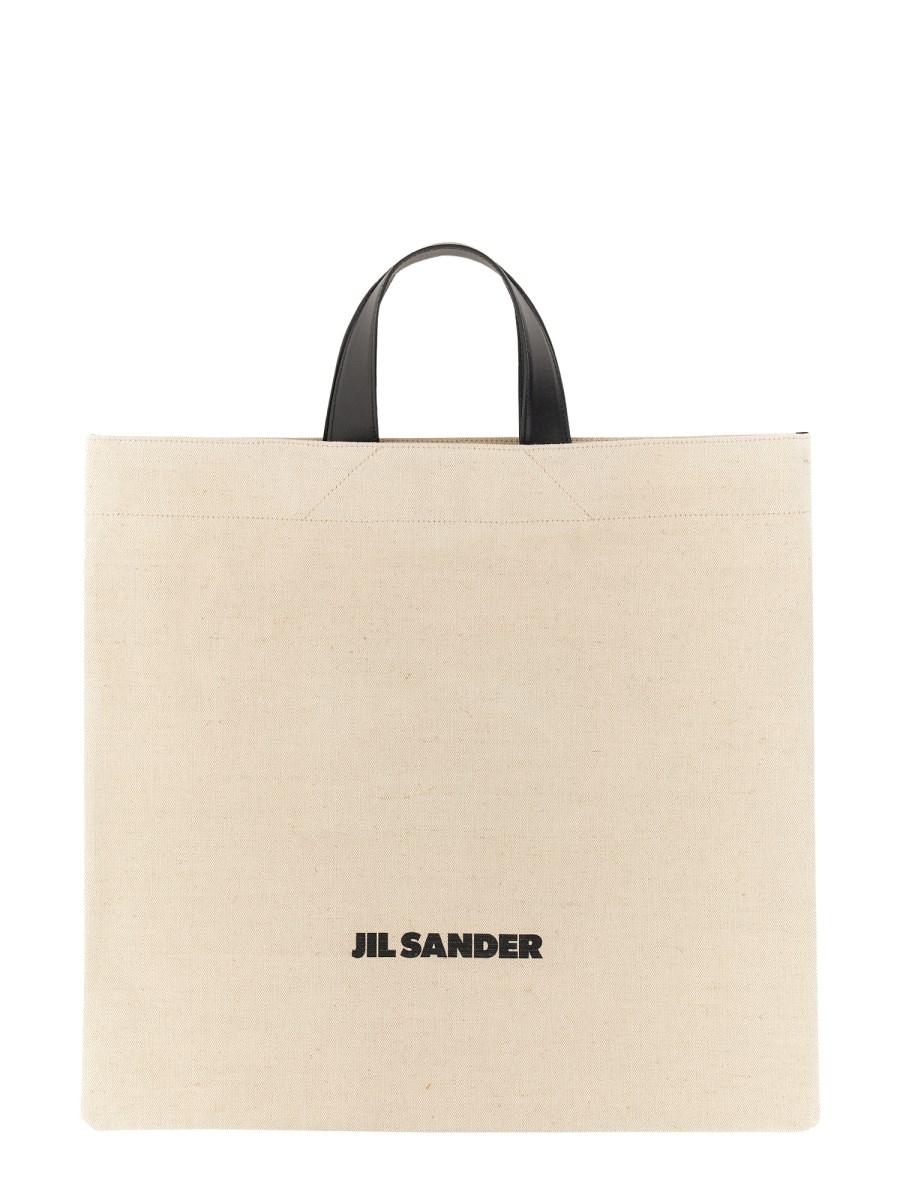 JIL SANDER BORSA TOTE MEDIA CON LOGO
