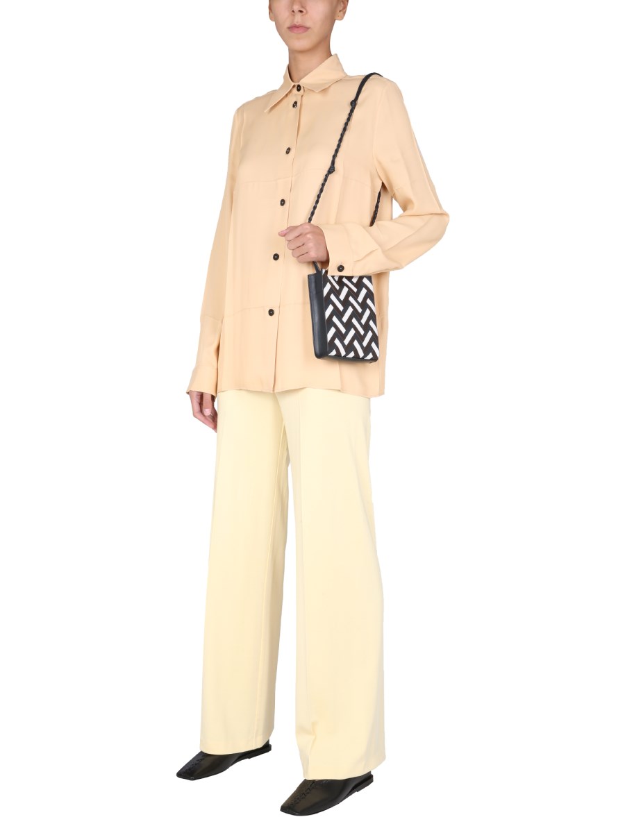 JIL SANDER CAMICIA BOXY FIT IN TWILL DI CUPRO