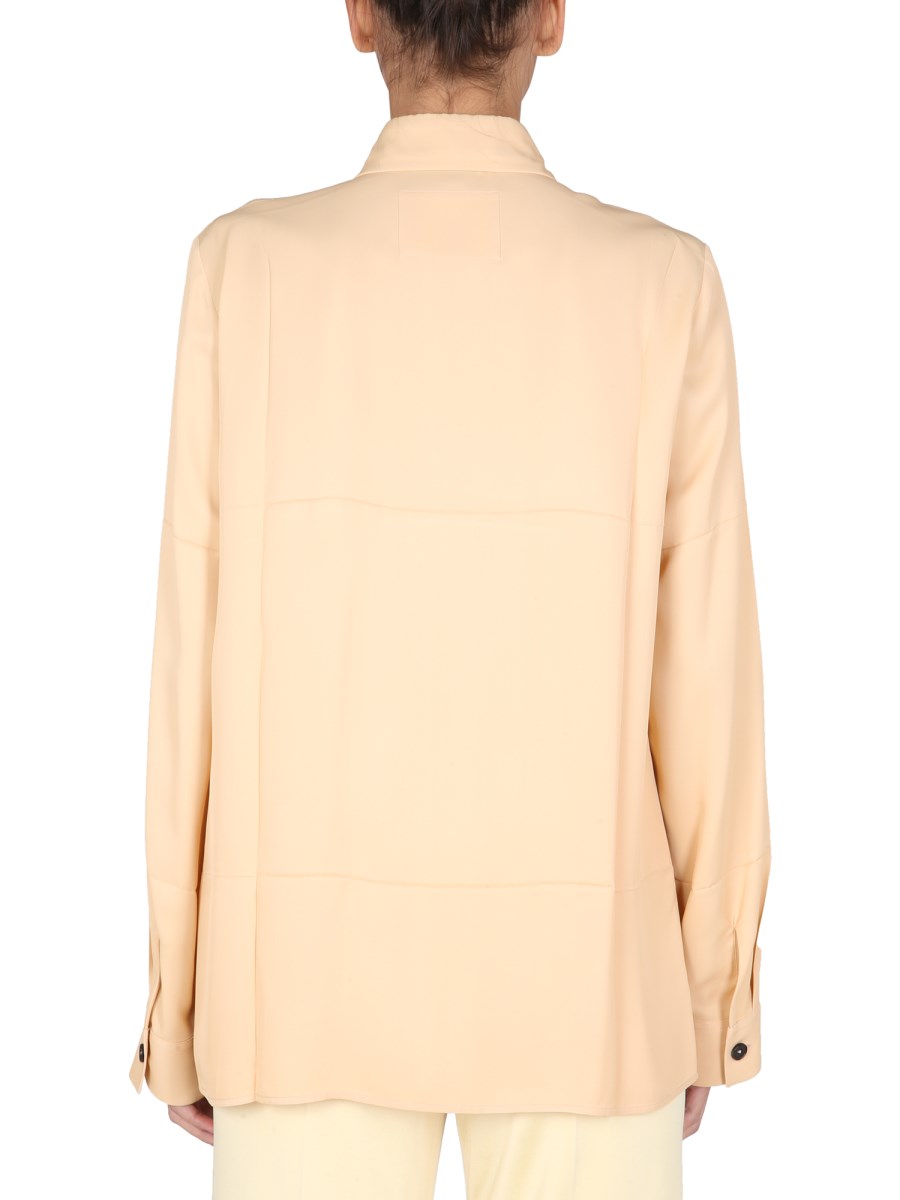 JIL SANDER CAMICIA BOXY FIT IN TWILL DI CUPRO