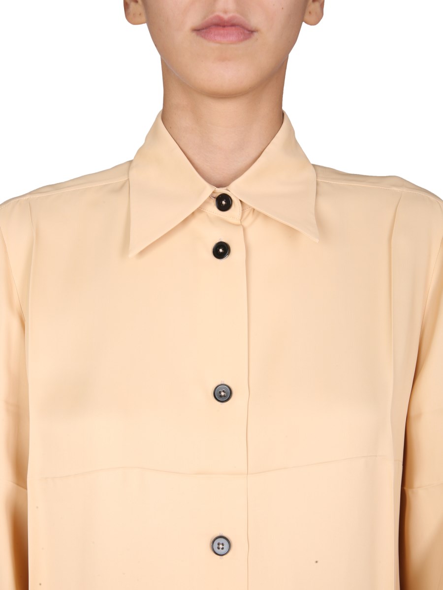 JIL SANDER CAMICIA BOXY FIT IN TWILL DI CUPRO