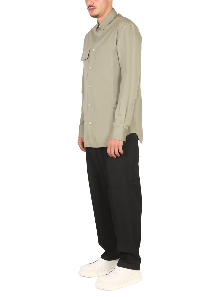 JIL SANDER CAMICIA IN POPELINE DI COTONE