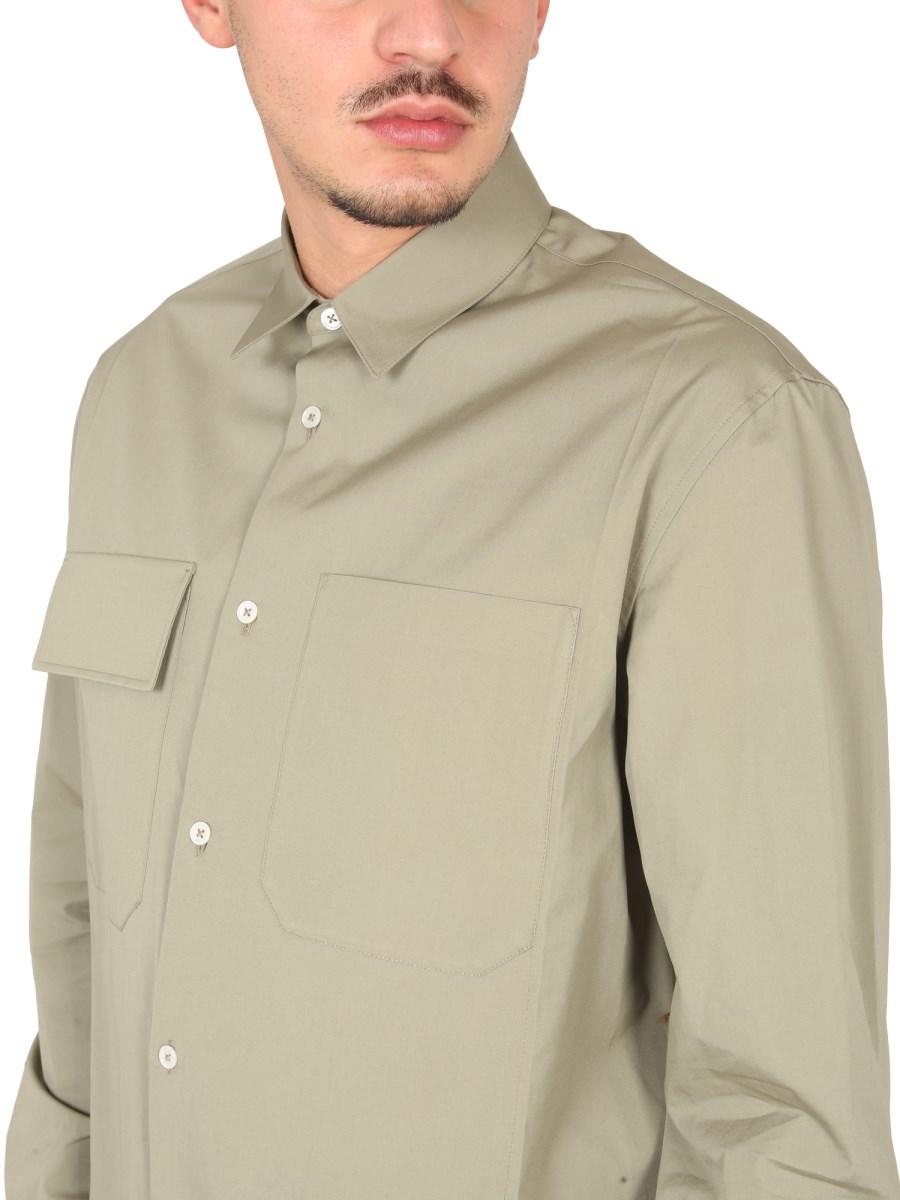 JIL SANDER CAMICIA IN POPELINE DI COTONE