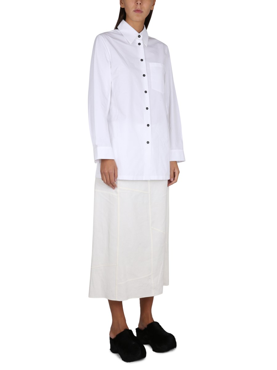 JIL SANDER CAMICIA IN POPELINE DI COTONE