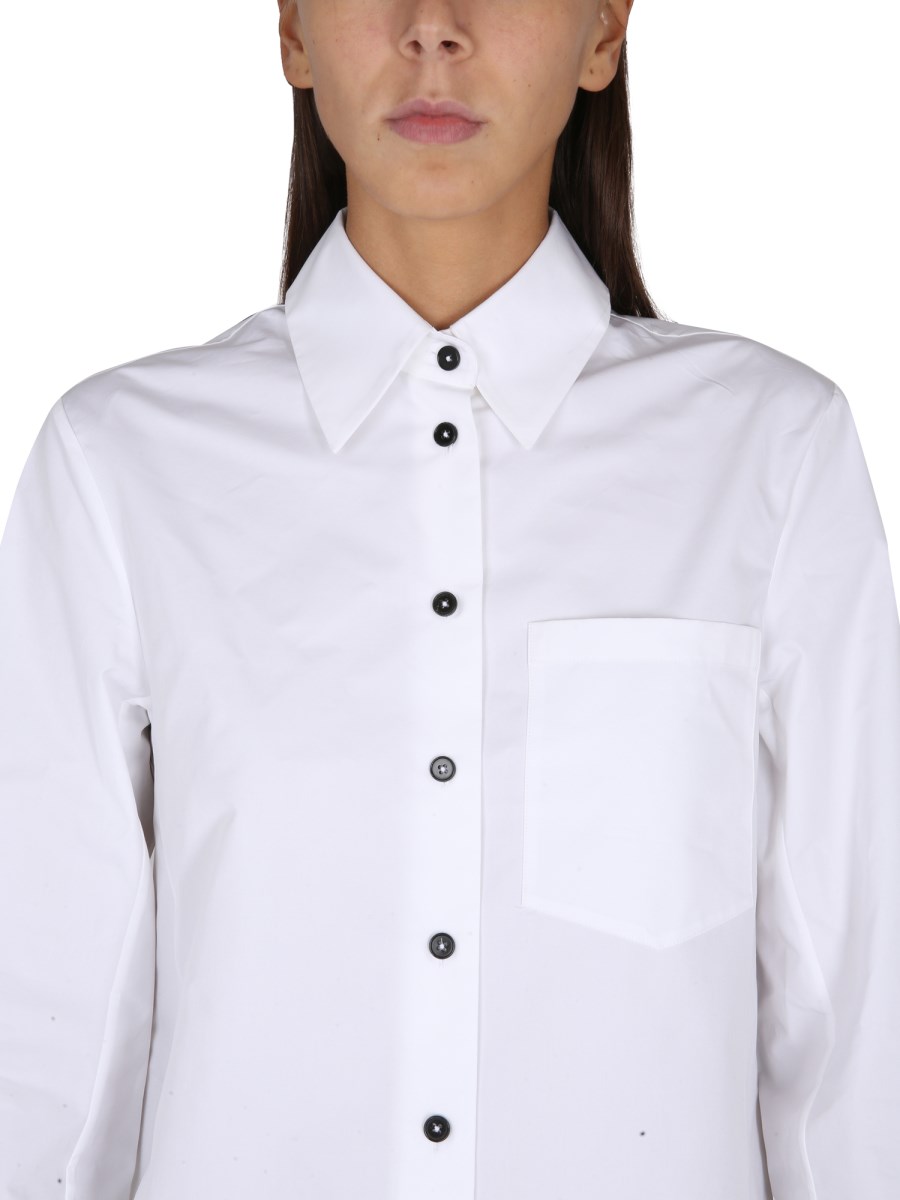JIL SANDER CAMICIA IN POPELINE DI COTONE