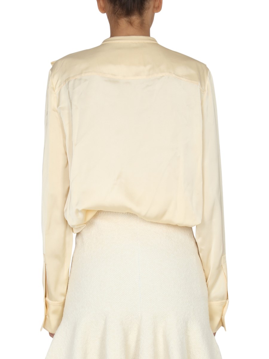 JIL SANDER CAMICIA IN VISCOSA CON RUCHES