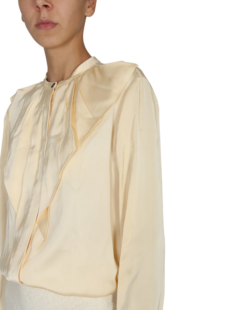JIL SANDER CAMICIA IN VISCOSA CON RUCHES