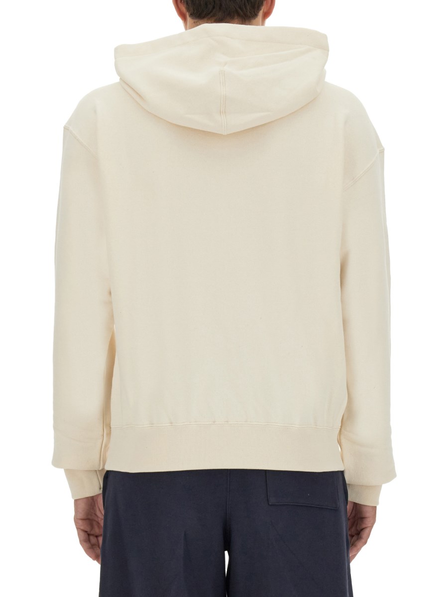 JIL SANDER FELPA IN COTONE CON CAPPUCCIO E LOGO