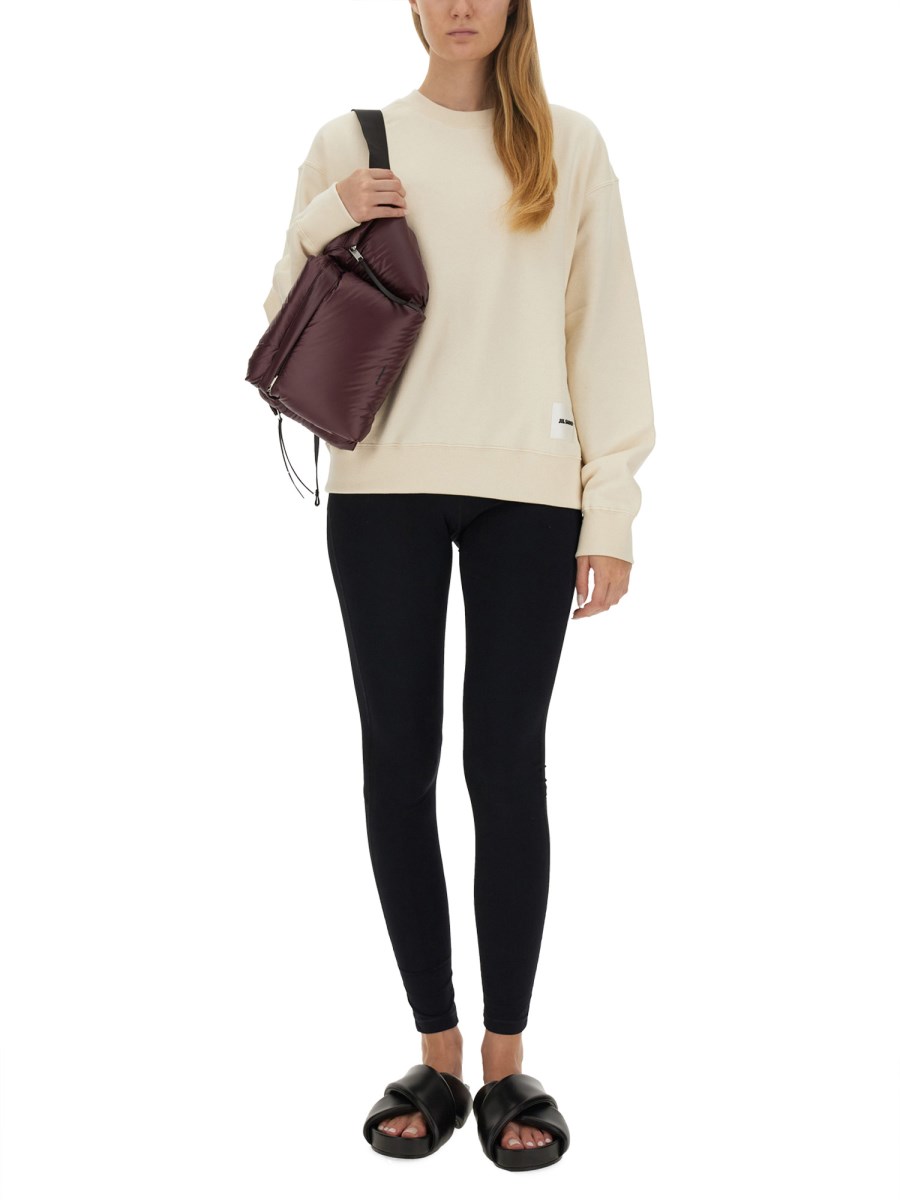 JIL SANDER FELPA IN COTONE CON PATCH LOGO