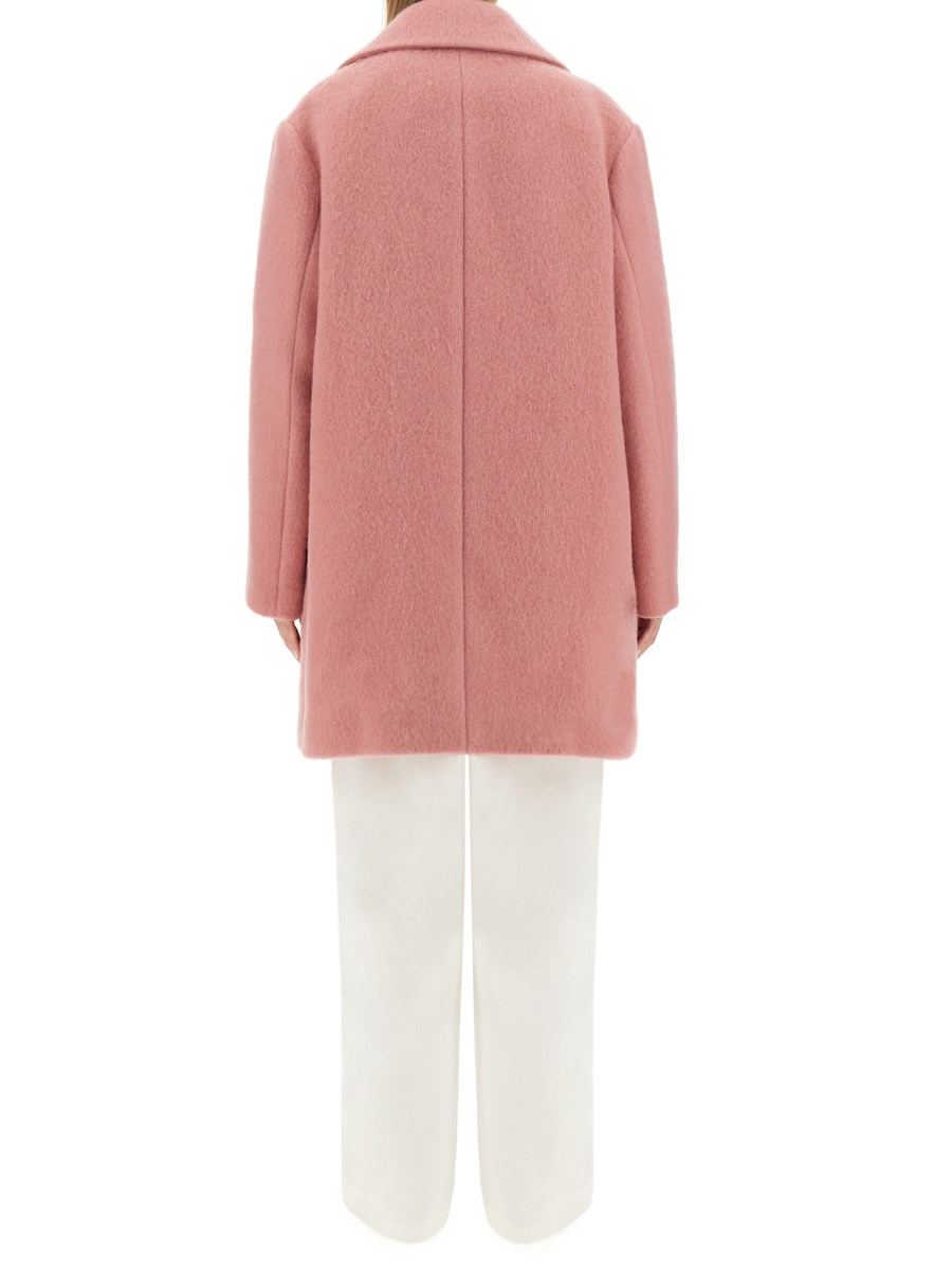 JIL SANDER GIACCA CABAN OVERSIZE IN LANA E MOHAIR