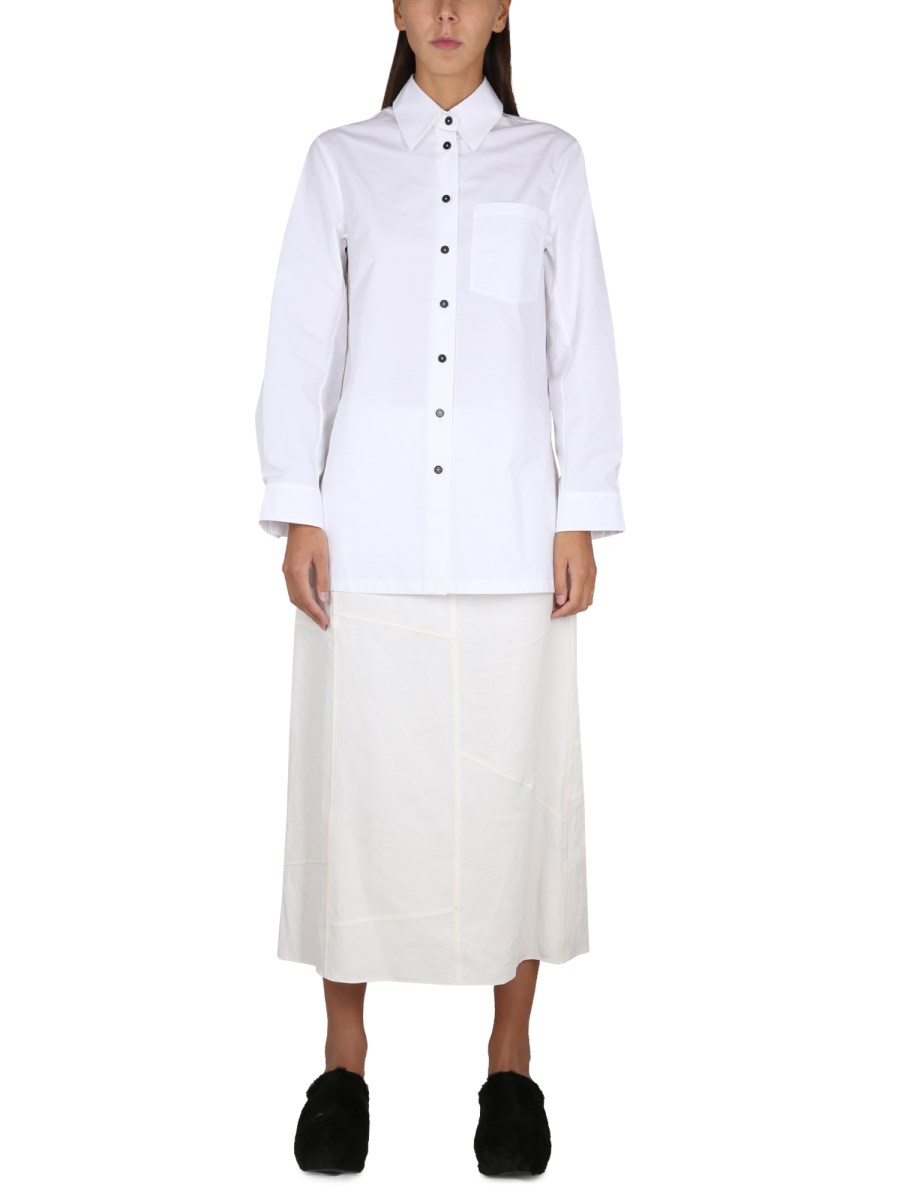 JIL SANDER GONNA IN COTONE