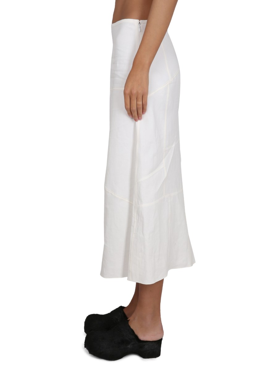 JIL SANDER GONNA IN COTONE