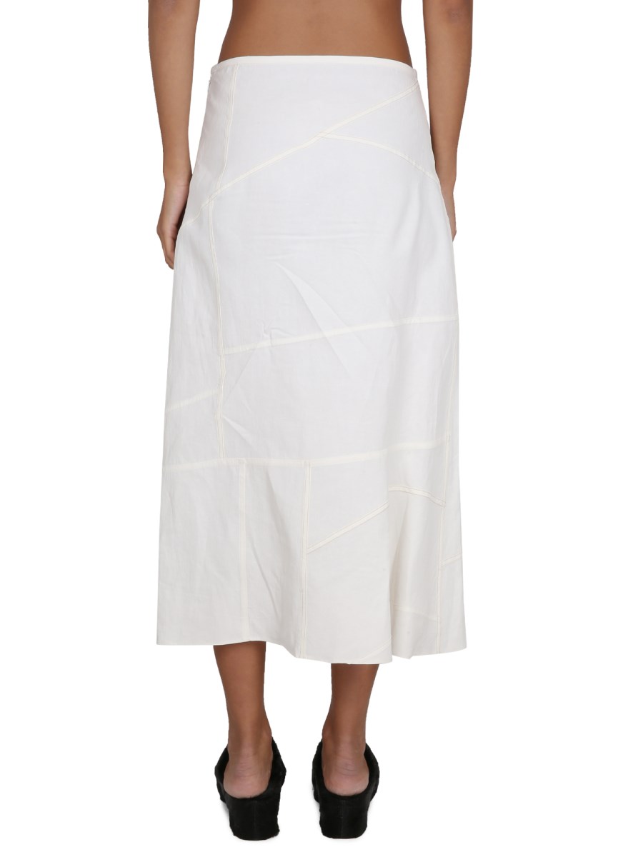 JIL SANDER GONNA IN COTONE