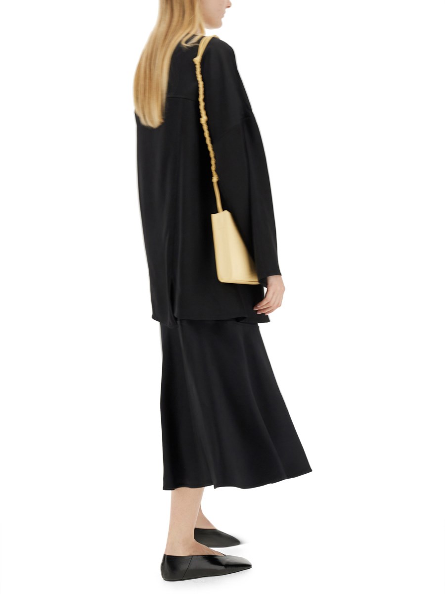 JIL SANDER GONNA SVASATA IN VISCOSA