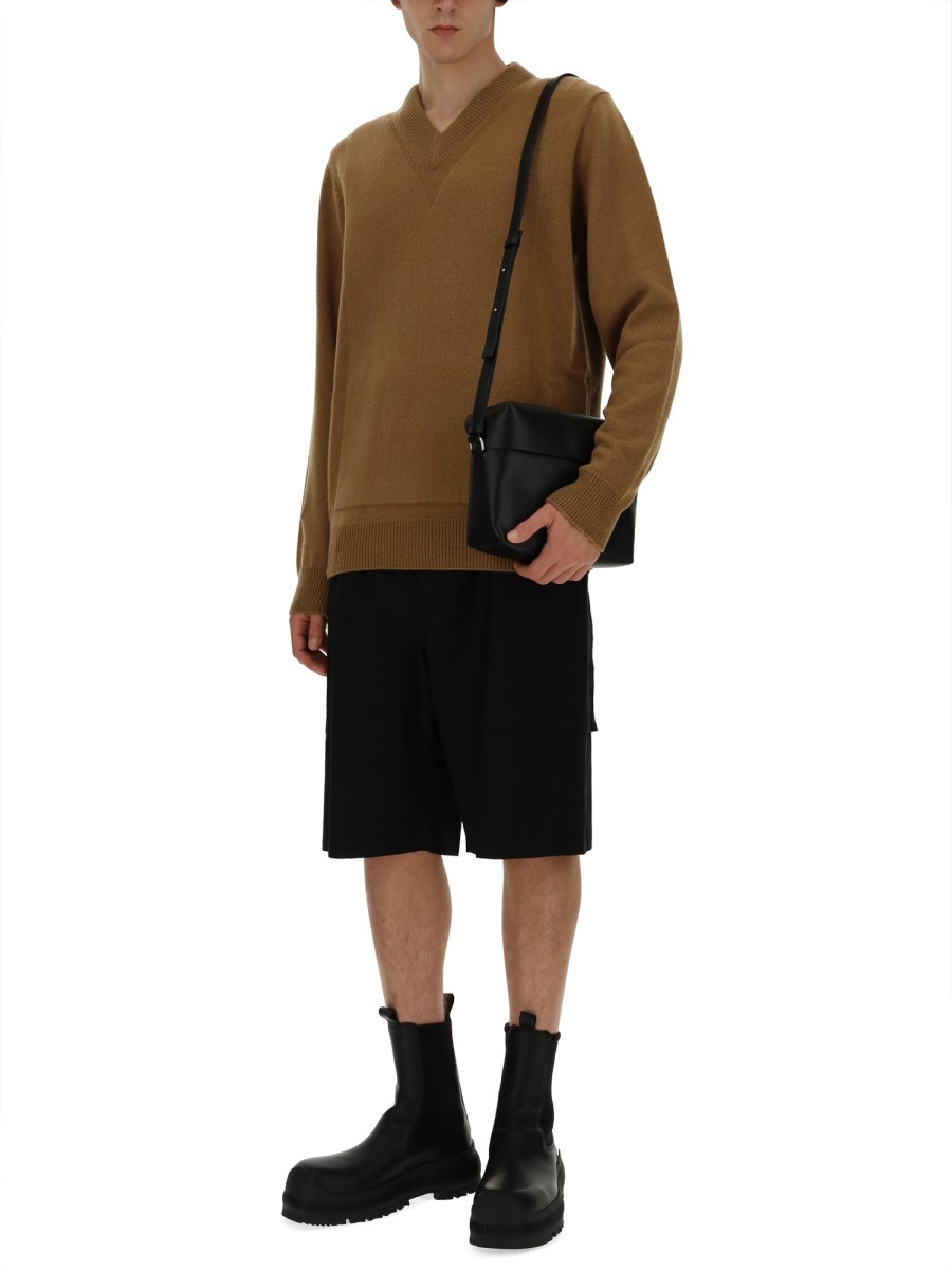 JIL SANDER MAGLIA CON SCOLLO A V