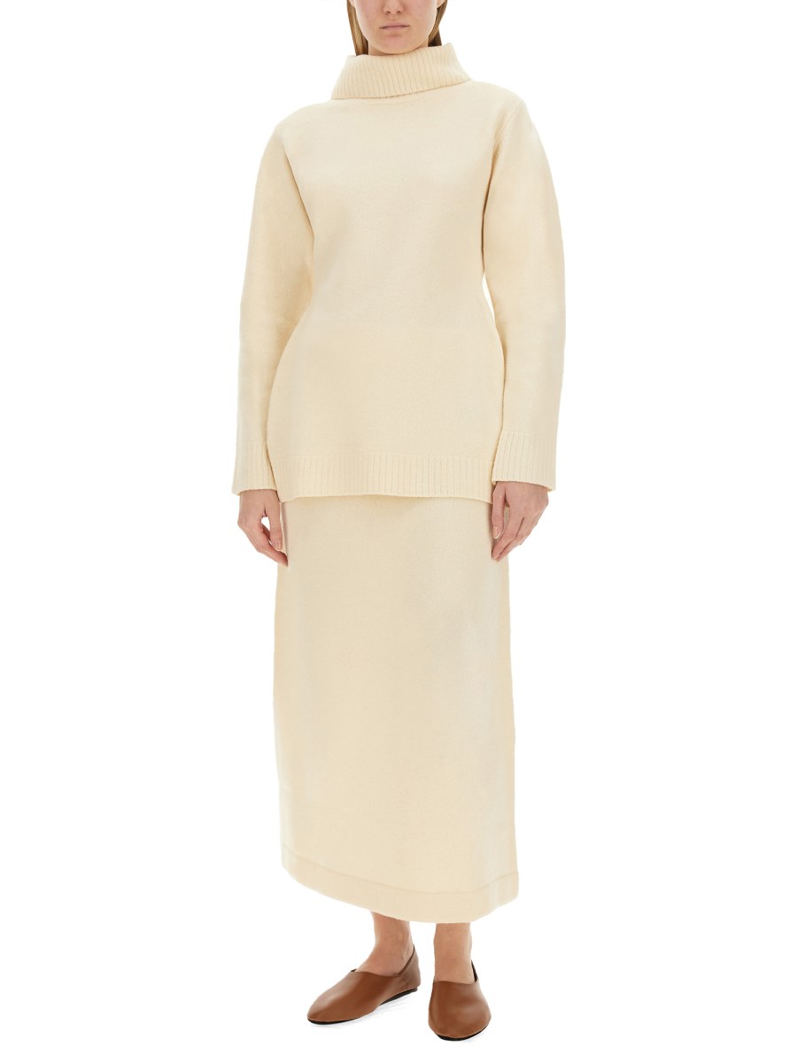 JIL SANDER MAGLIA IN LANA CON COLLO ALTO