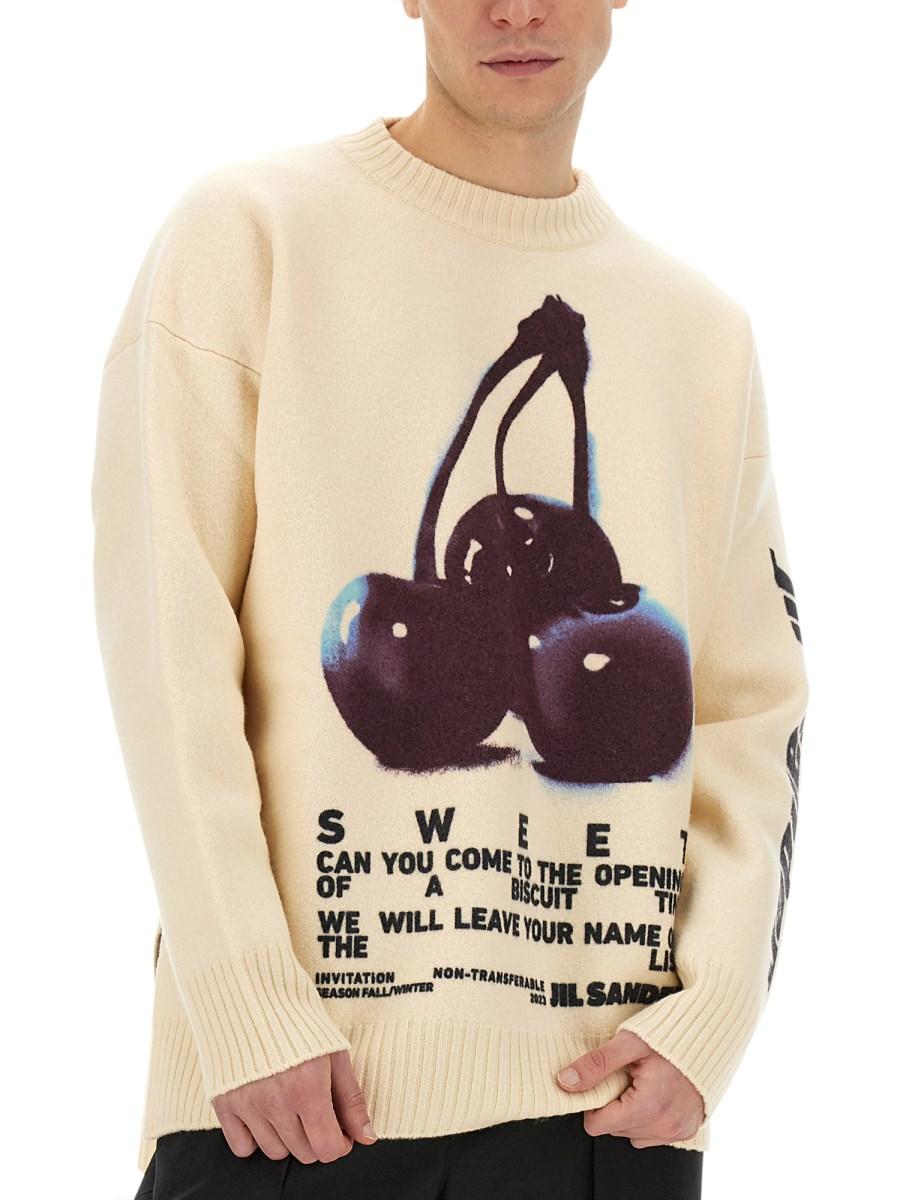 JIL SANDER MAGLIA IN LANA CON RICAMO