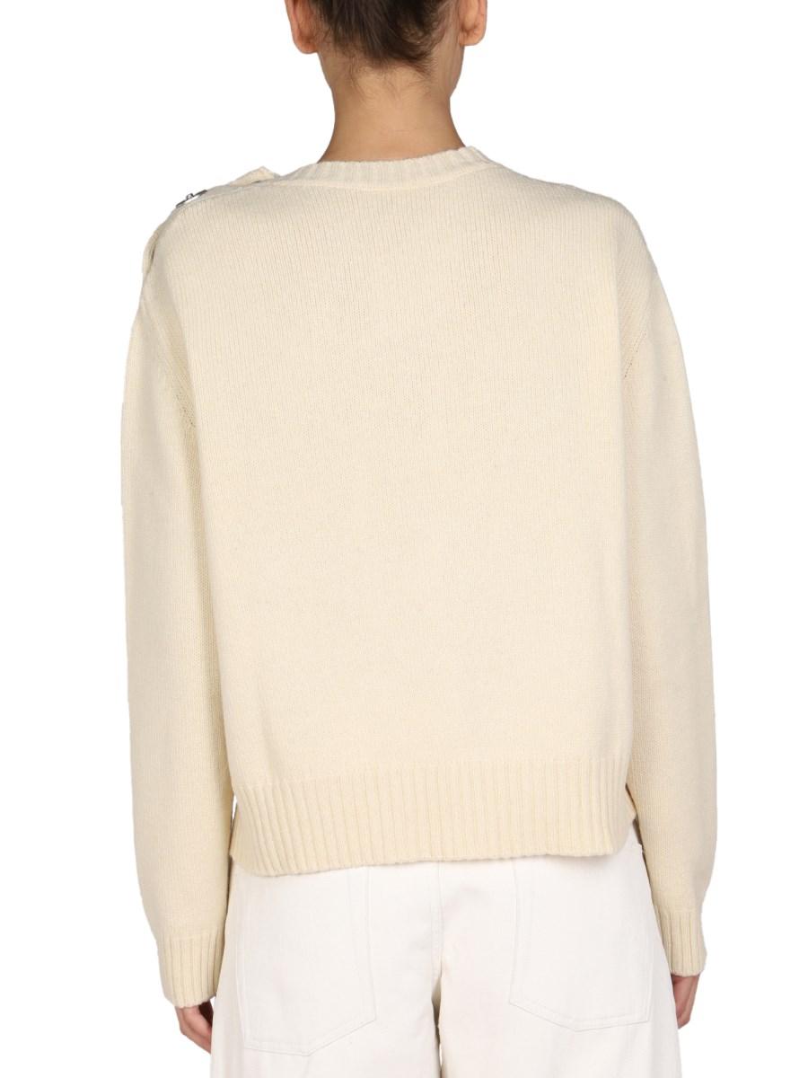JIL SANDER MAGLIA IN MISTO LANA CON BOTTONI