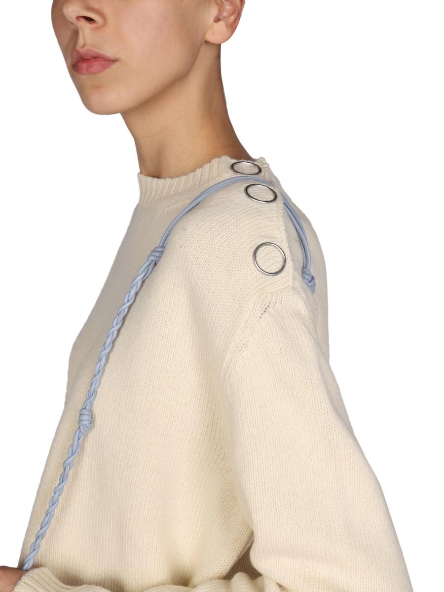 JIL SANDER MAGLIA IN MISTO LANA CON BOTTONI