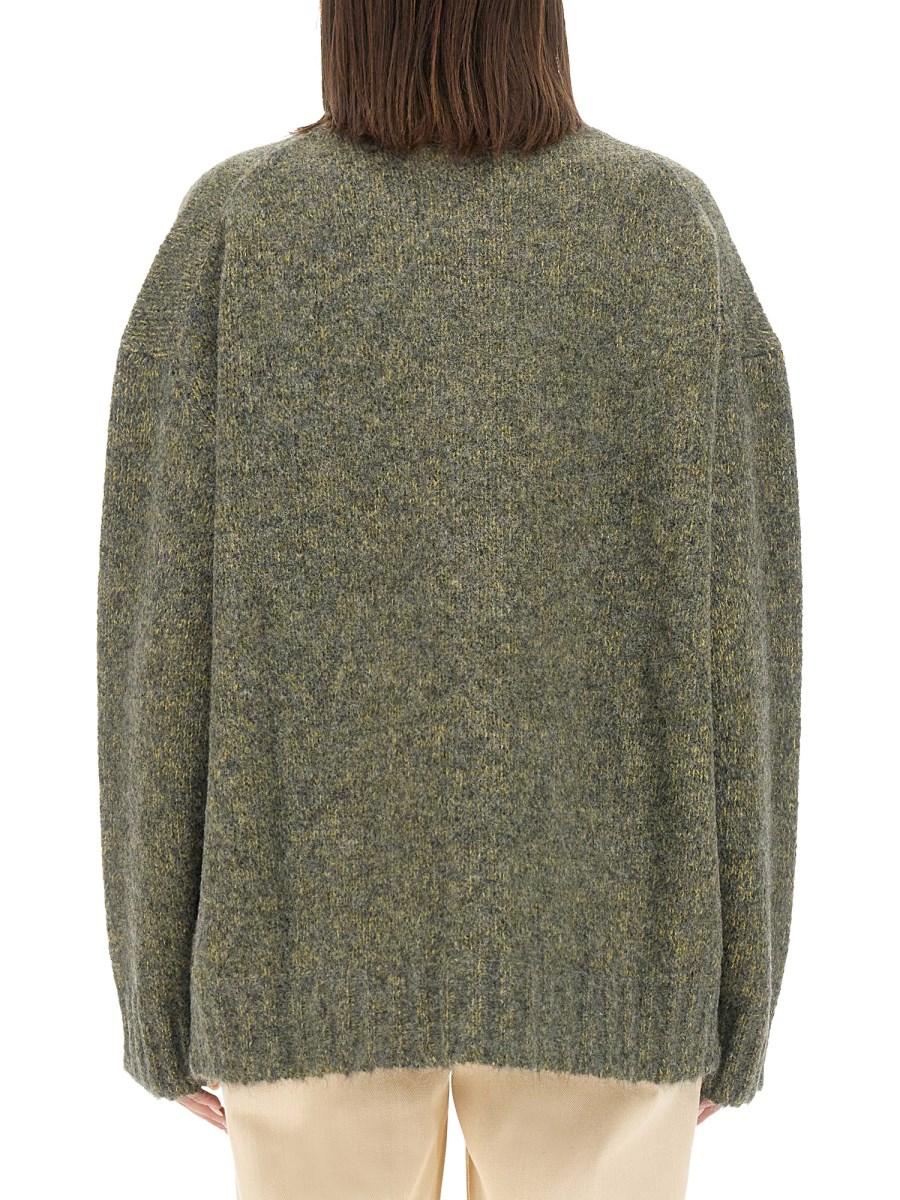 JIL SANDER MAGLIONE A COLLO ALTO IN MISTO LANA