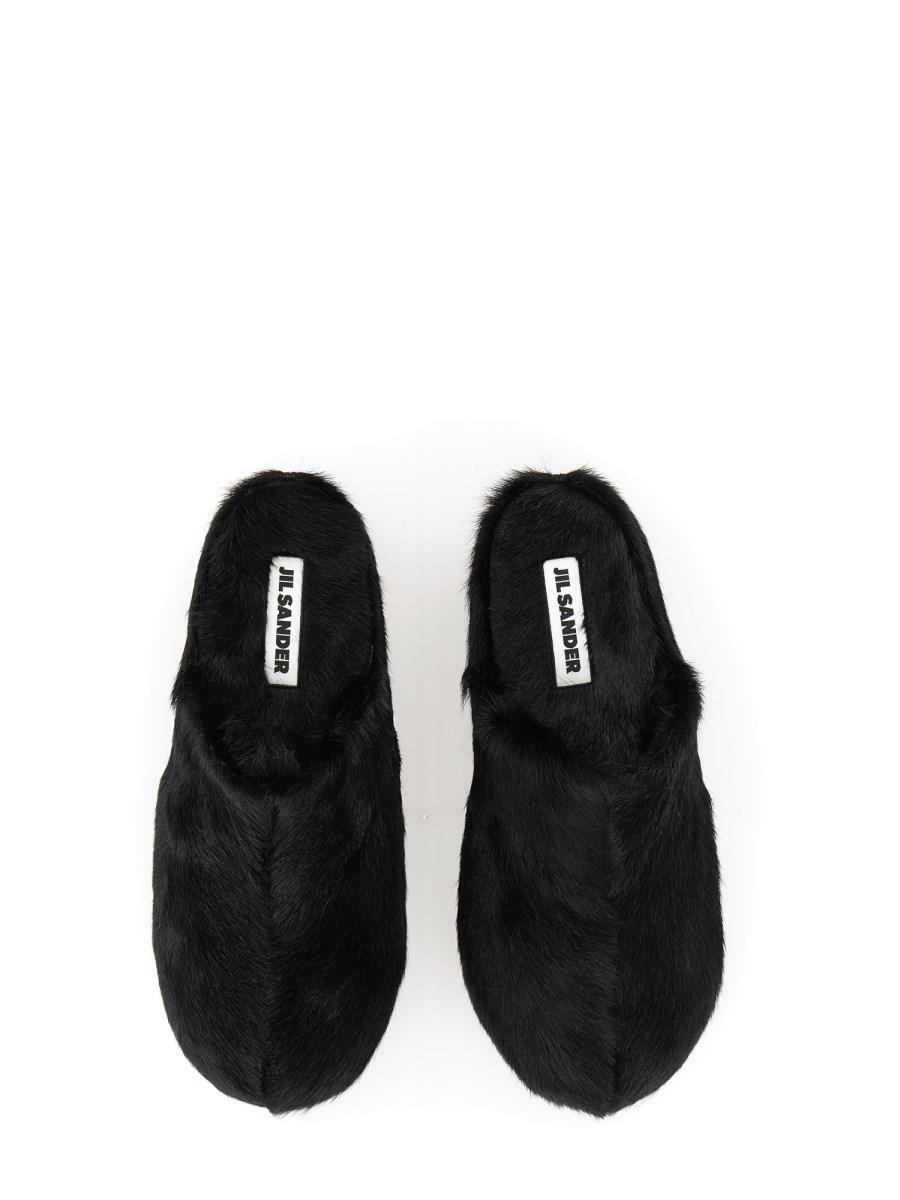 JIL SANDER MULE IN PELLICCIA DI CAPRA