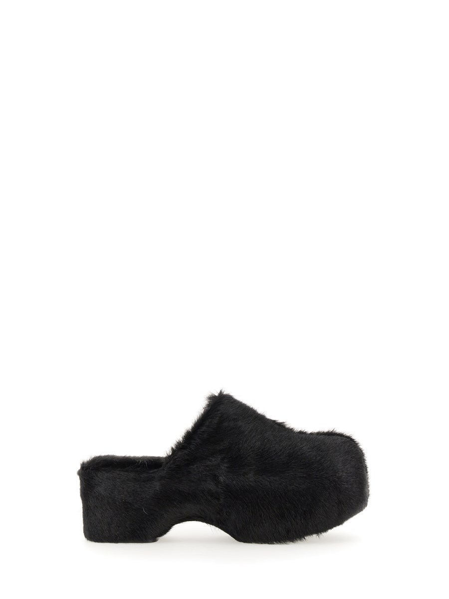 JIL SANDER MULE IN PELLICCIA DI CAPRA