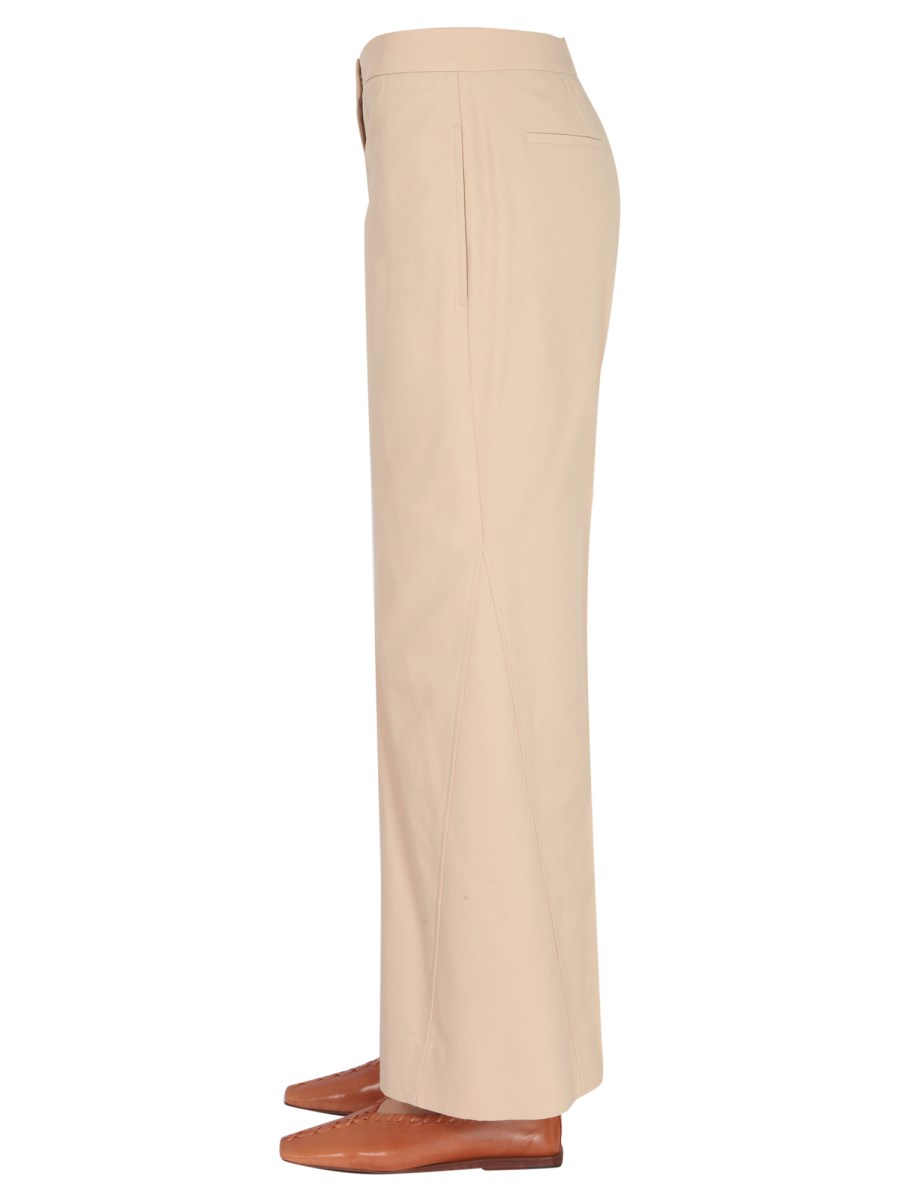 JIL SANDER PANTALONE WIDE LEG IN COTONE