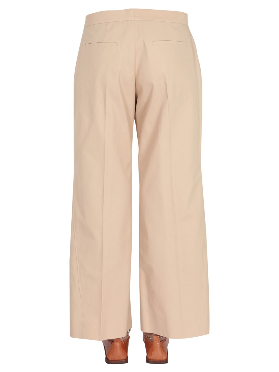JIL SANDER PANTALONE WIDE LEG IN COTONE