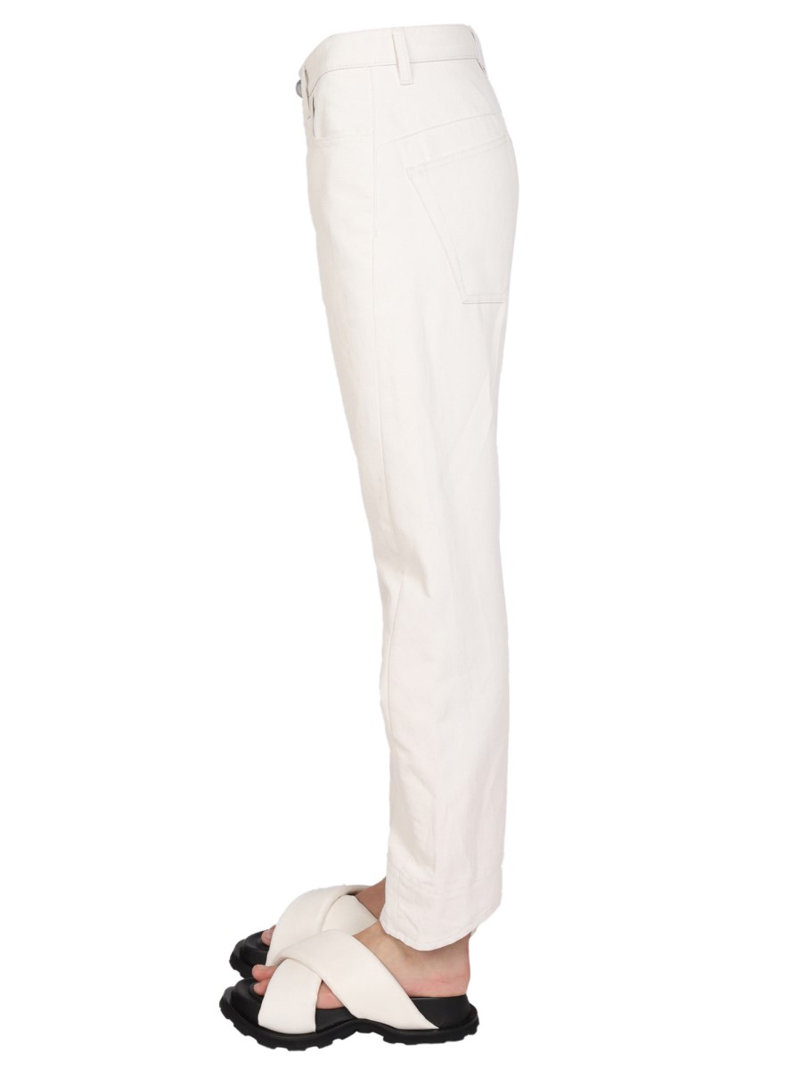 JIL SANDER PANTALONE WORKWEAR IN MISTO LINO