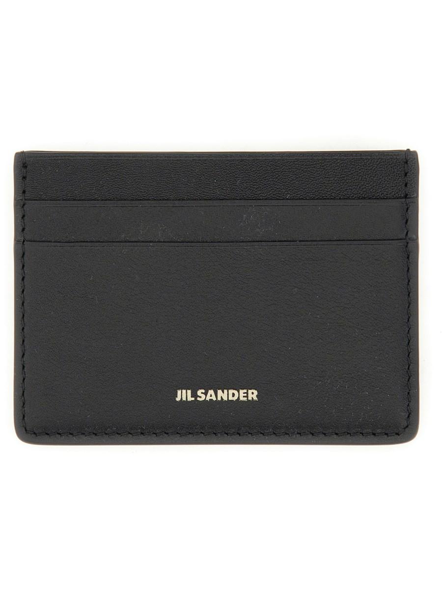 JIL SANDER PORTACARTE IN PELLE CON LOGO