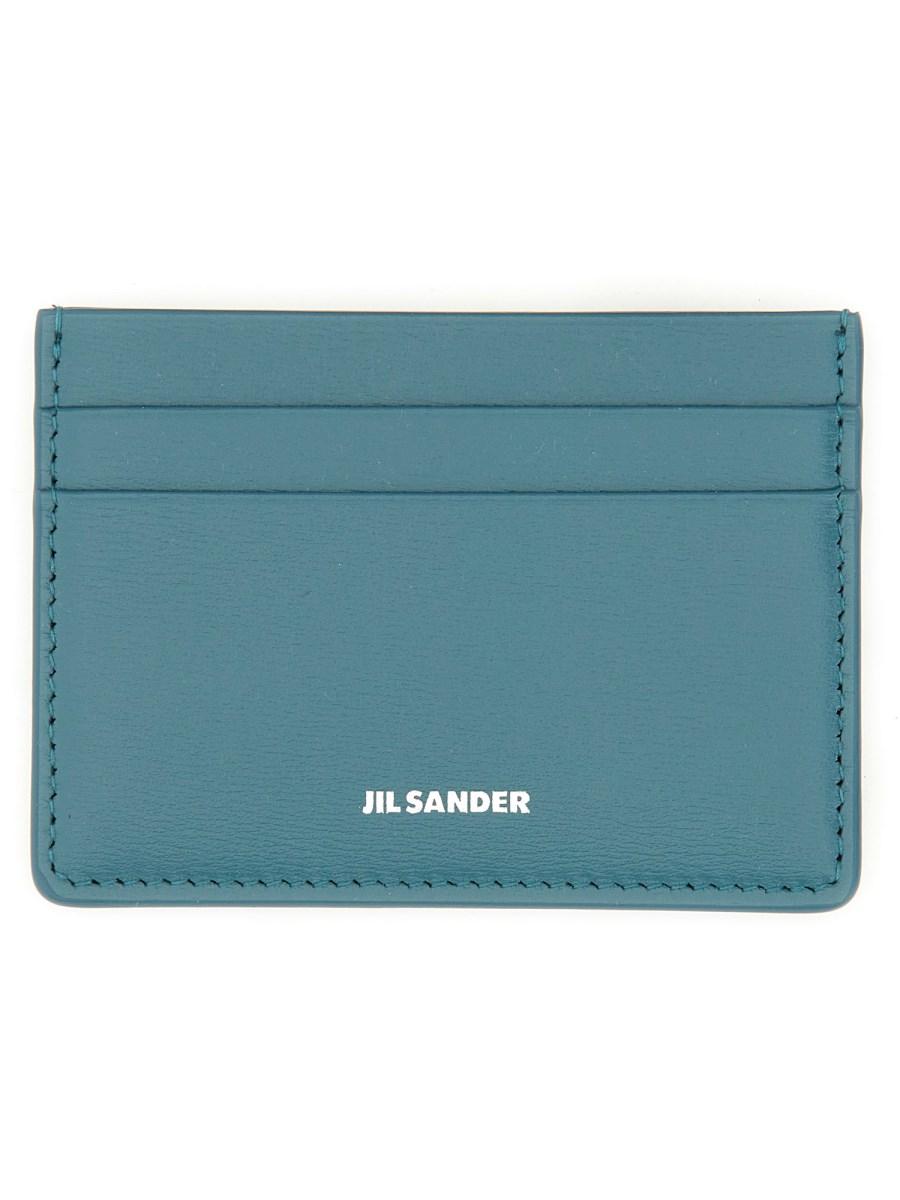 JIL SANDER PORTACARTE IN PELLE CON LOGO IN RILIEVO