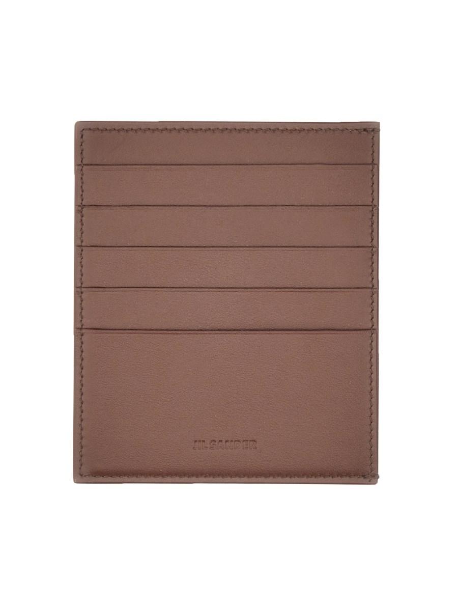 JIL SANDER PORTACARTE IN PELLE CON LOGO