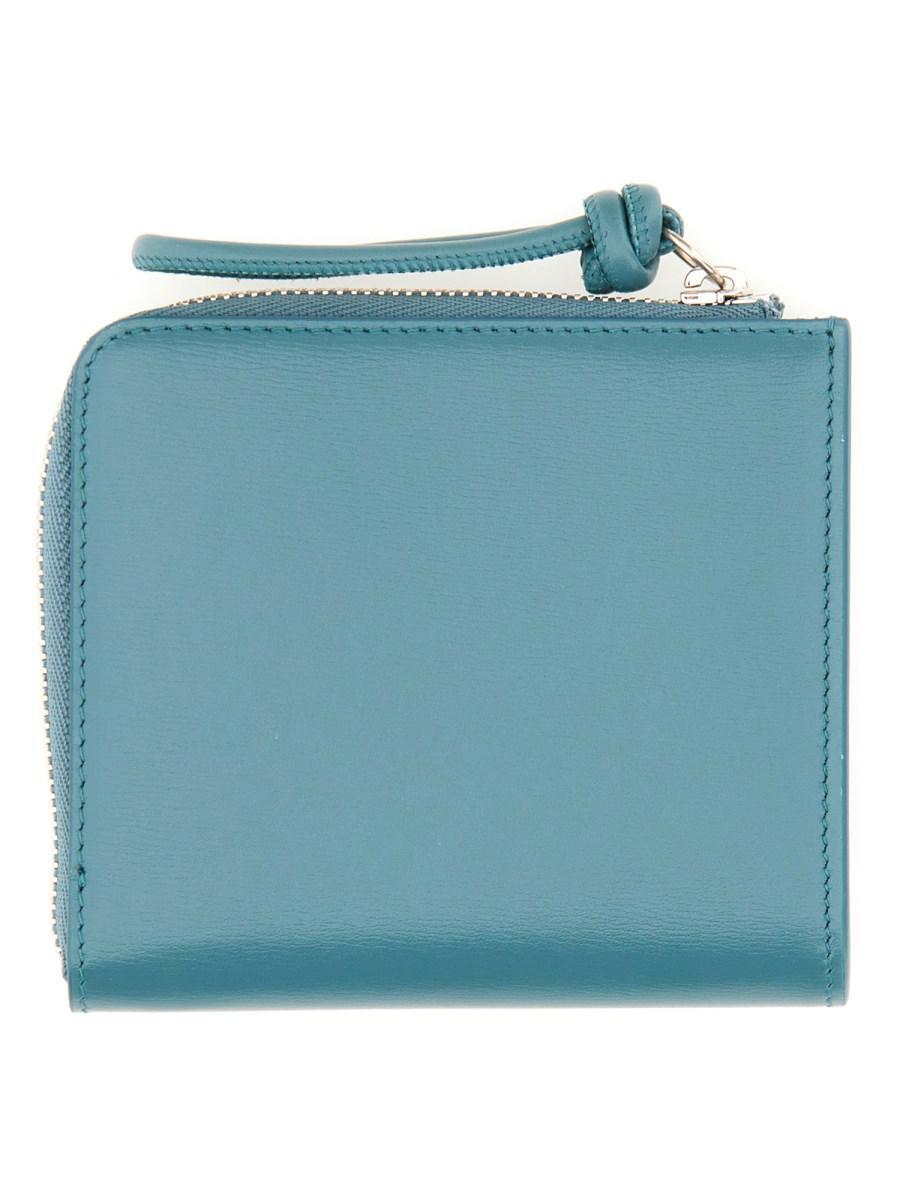 JIL SANDER PORTAFOGLIO CON ZIP IN PELLE