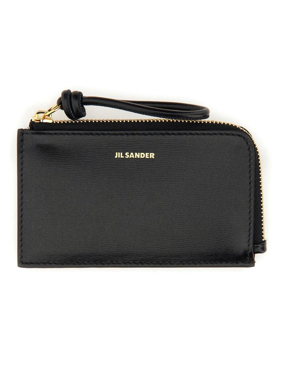 JIL SANDER PORTAMONETE A BUSTA IN PELLE