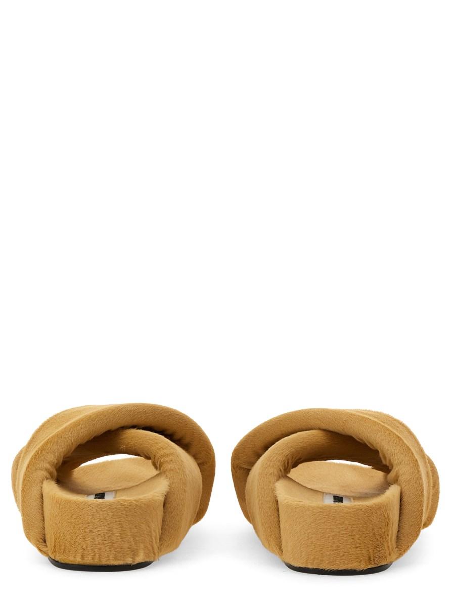 JIL SANDER SANDALO INCROCIATO IN PELLE