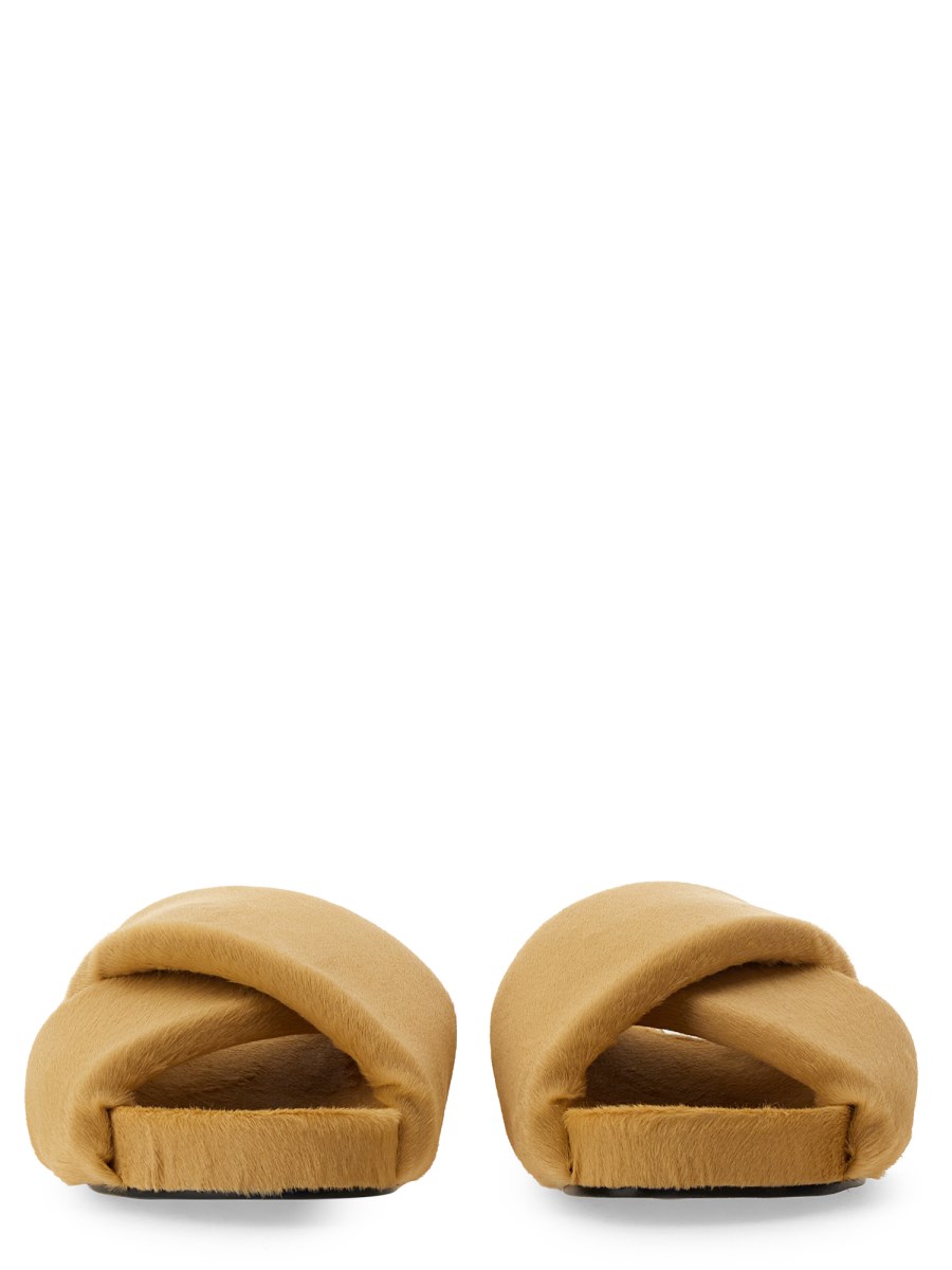 JIL SANDER SANDALO INCROCIATO IN PELLE