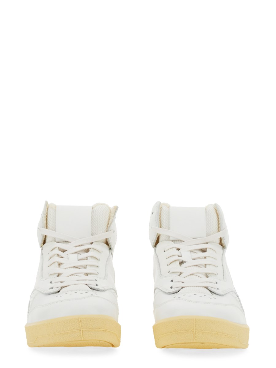 JIL SANDER SNEAKER ALTE IN PELLE CON LOGO