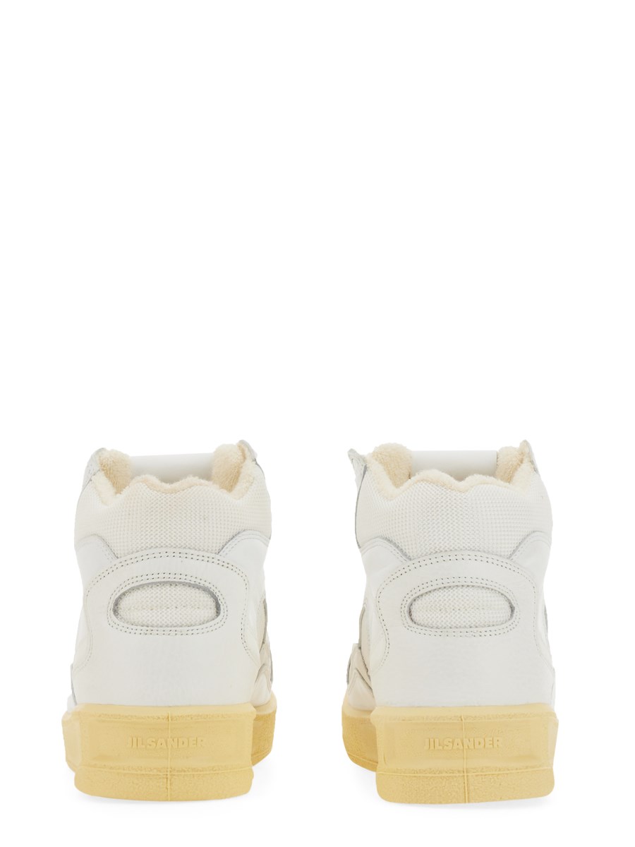 JIL SANDER SNEAKER ALTE IN PELLE CON LOGO