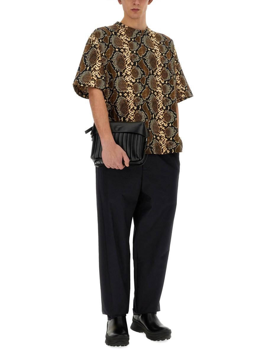 JIL SANDER T-SHIRT CON MOTIVO ANIMALIER